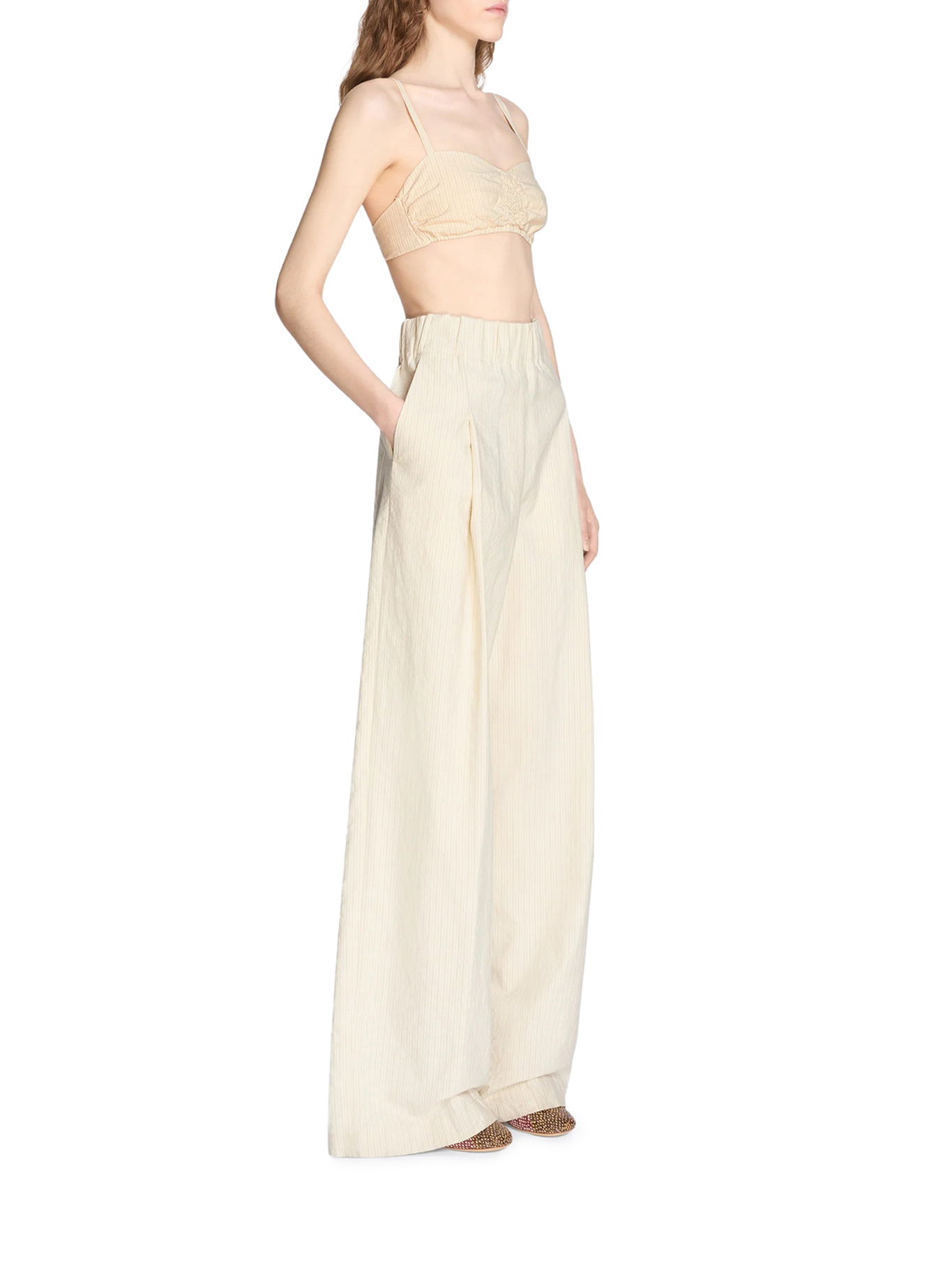 [DRIES VAN NOTEN] Trousers SS26 2610109093360005 ECRU