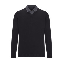 [ROBERTO COLLINA] Knitwear FW26 253M37002SUM37SU18 BLACK ANTRA