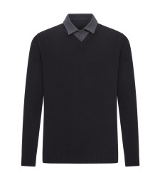 [ROBERTO COLLINA] Knitwear FW26 253M37002SUM37SU18 BLACK ANTRA