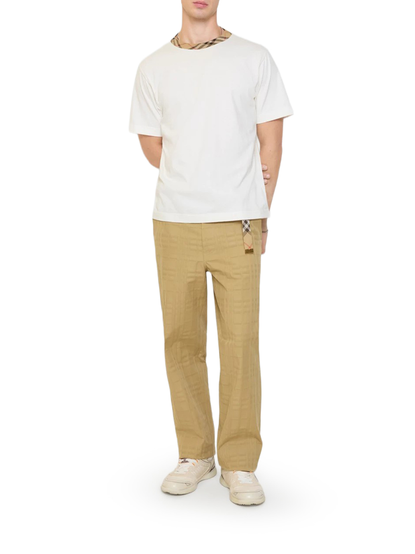 [Burberry] Trousers SS26 8117841C4776 SANDSTORM BEIGE CHK