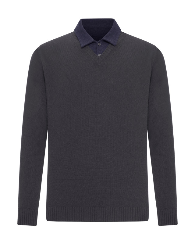 [ROBERTO COLLINA] Knitwear FW26 253M37002SUM37SU21 ANTRA NAVY