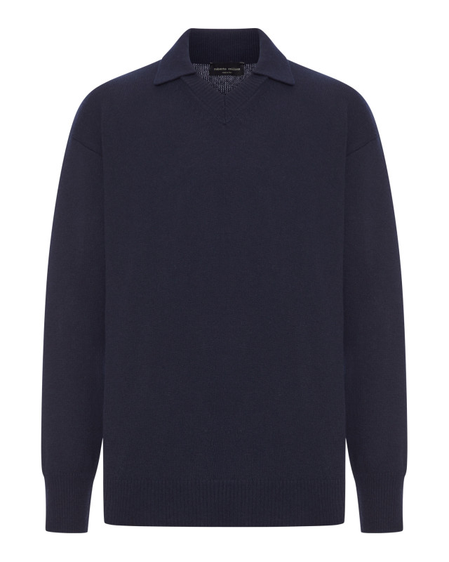 [ROBERTO COLLINA] Knitwear FW26 253M37104M3710 NAVY
