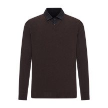 [ROBERTO COLLINA] Knitwear FW26 253M37002SUM37SU08 MORO BLACK