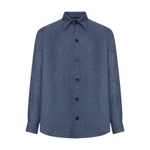 [ZEGNA] Shirts Long Sleeve SS26 UHV75A3SOT52B07G DK BLU SLD