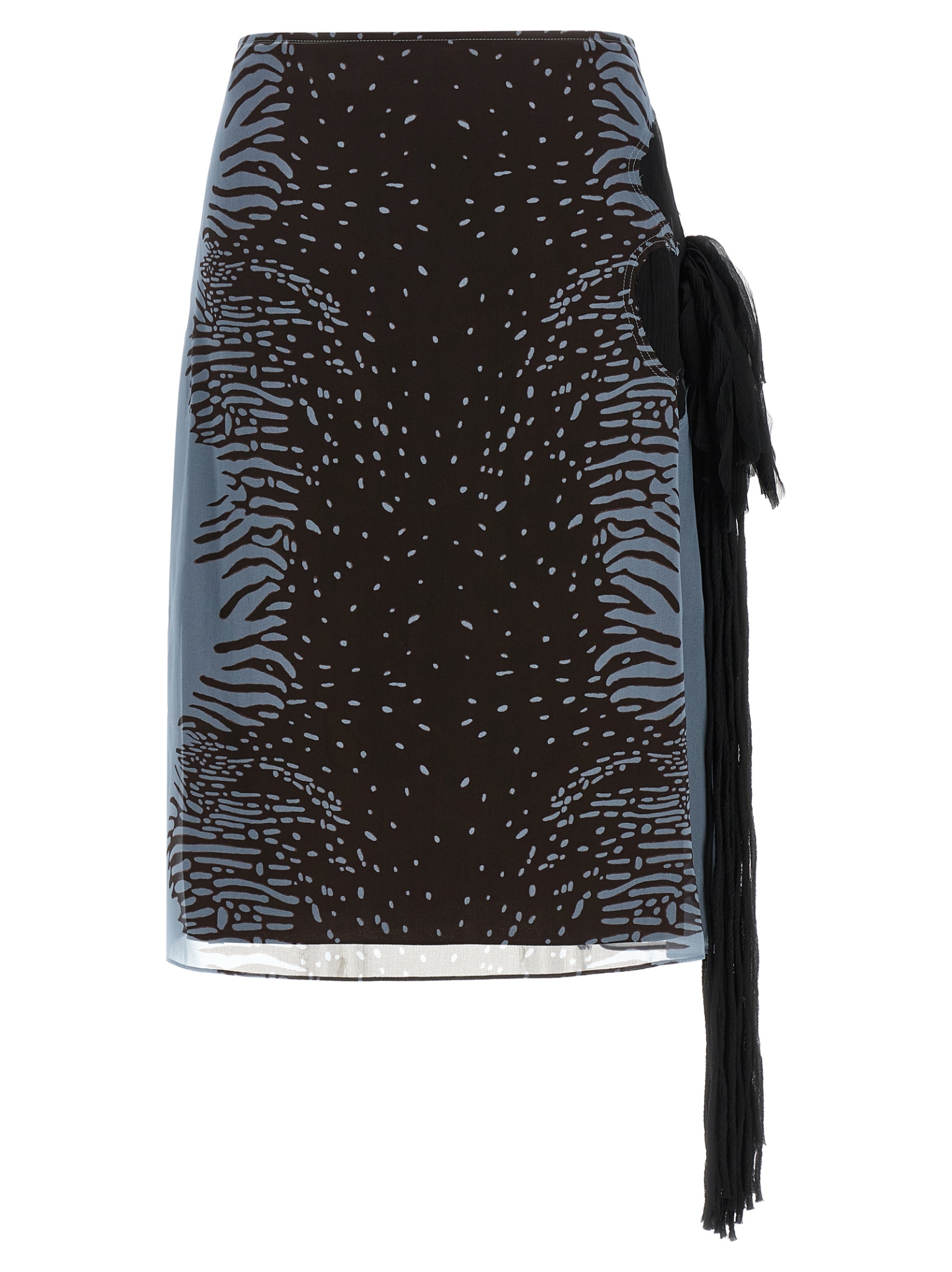 [Ferragamo] Midi skirt SS26 793912WASHEDDENIMEXPRESSO