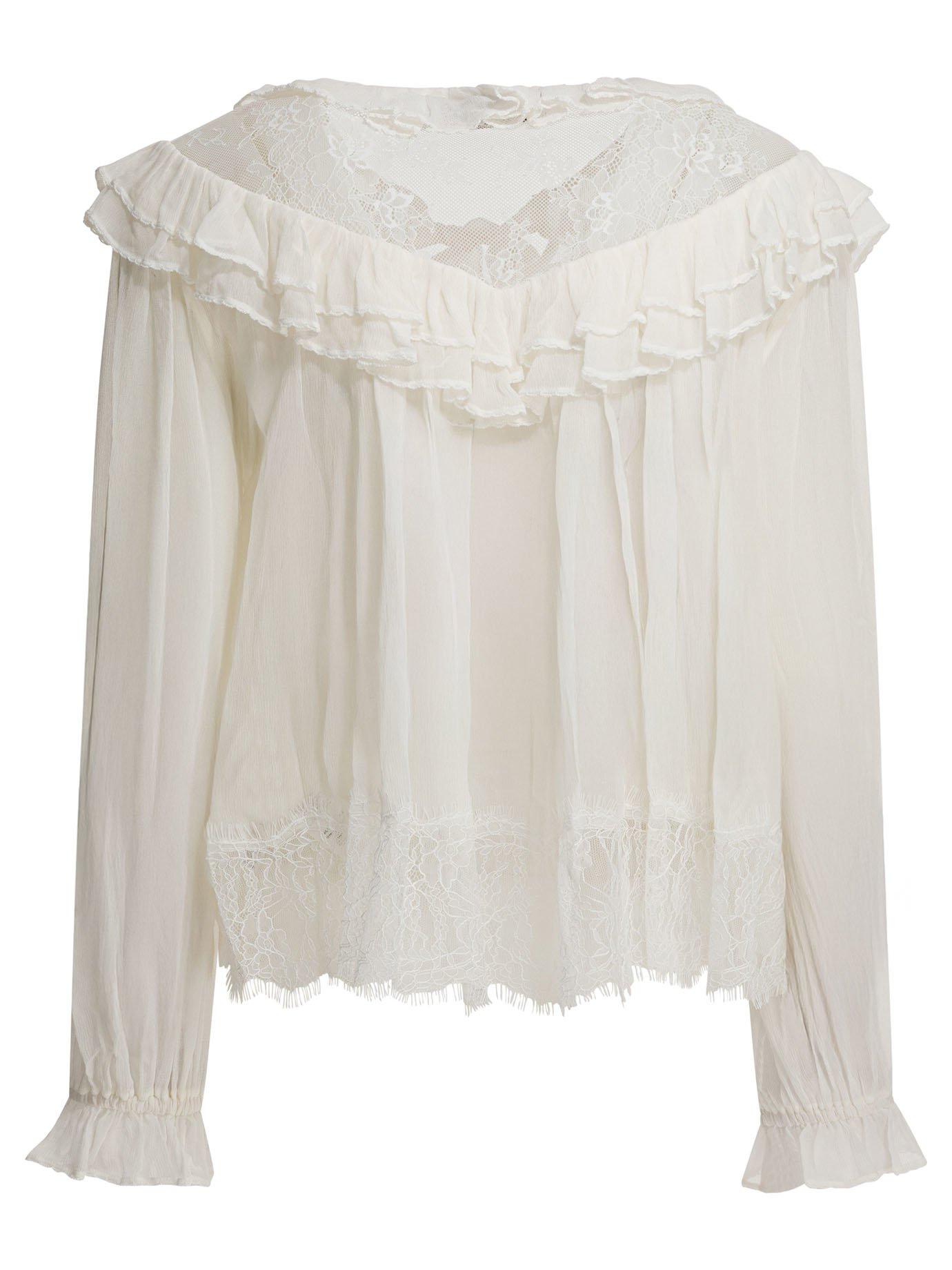 [Self-portrait] Blouse SS26 RS26-192T-WWHITE