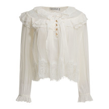 [Self-portrait] Blouse SS26 RS26-192T-WWHITE