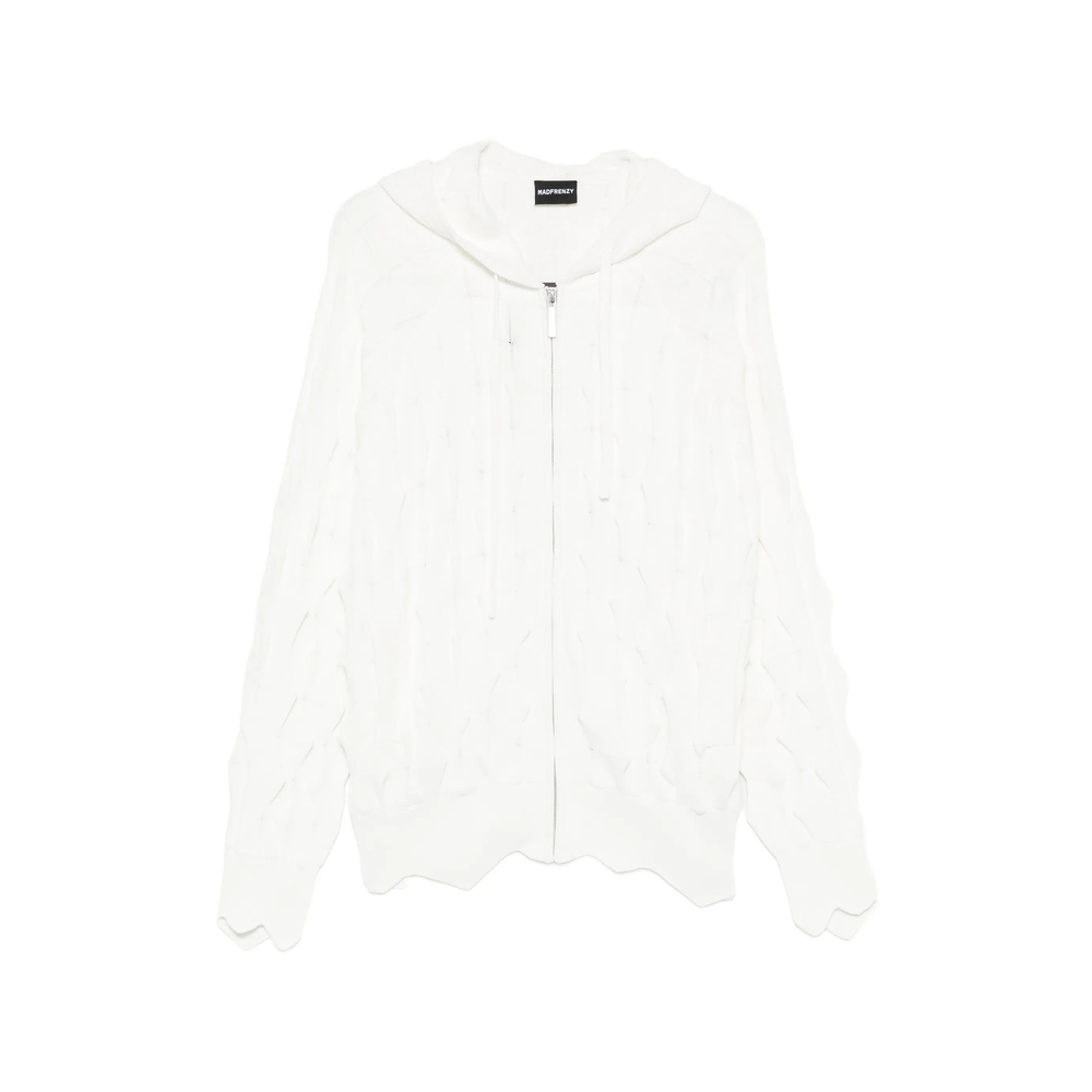 [Madfrenzy] Hoodie SS26 SPIKED  WHITE