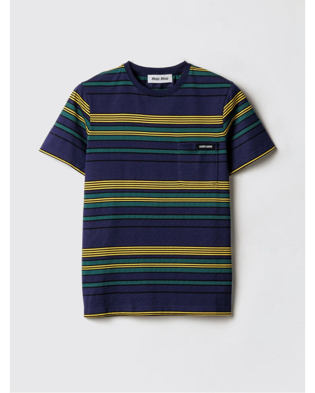 [Miu Miu] T-shirts Short Sleeve SS26 MJNA0918ZV F0V9D