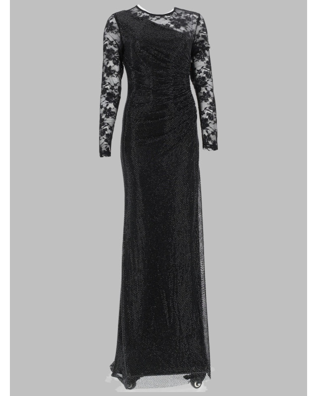 [Self-portrait] Long sleeve dress FW25 PF25-100XA-B_BLACK