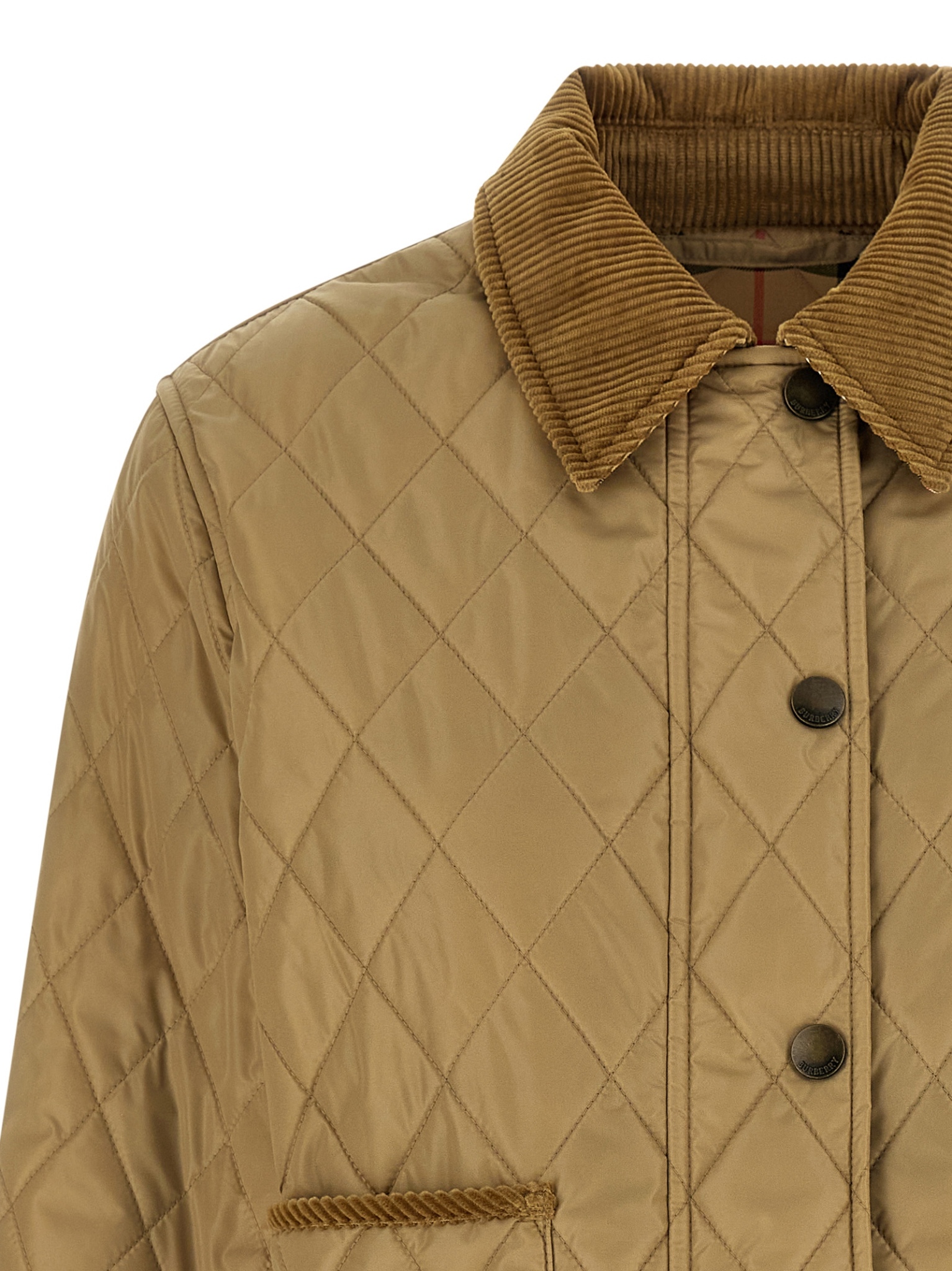 [Burberry] Down jacket SS26 8107466FLAXSANDIPCHECK