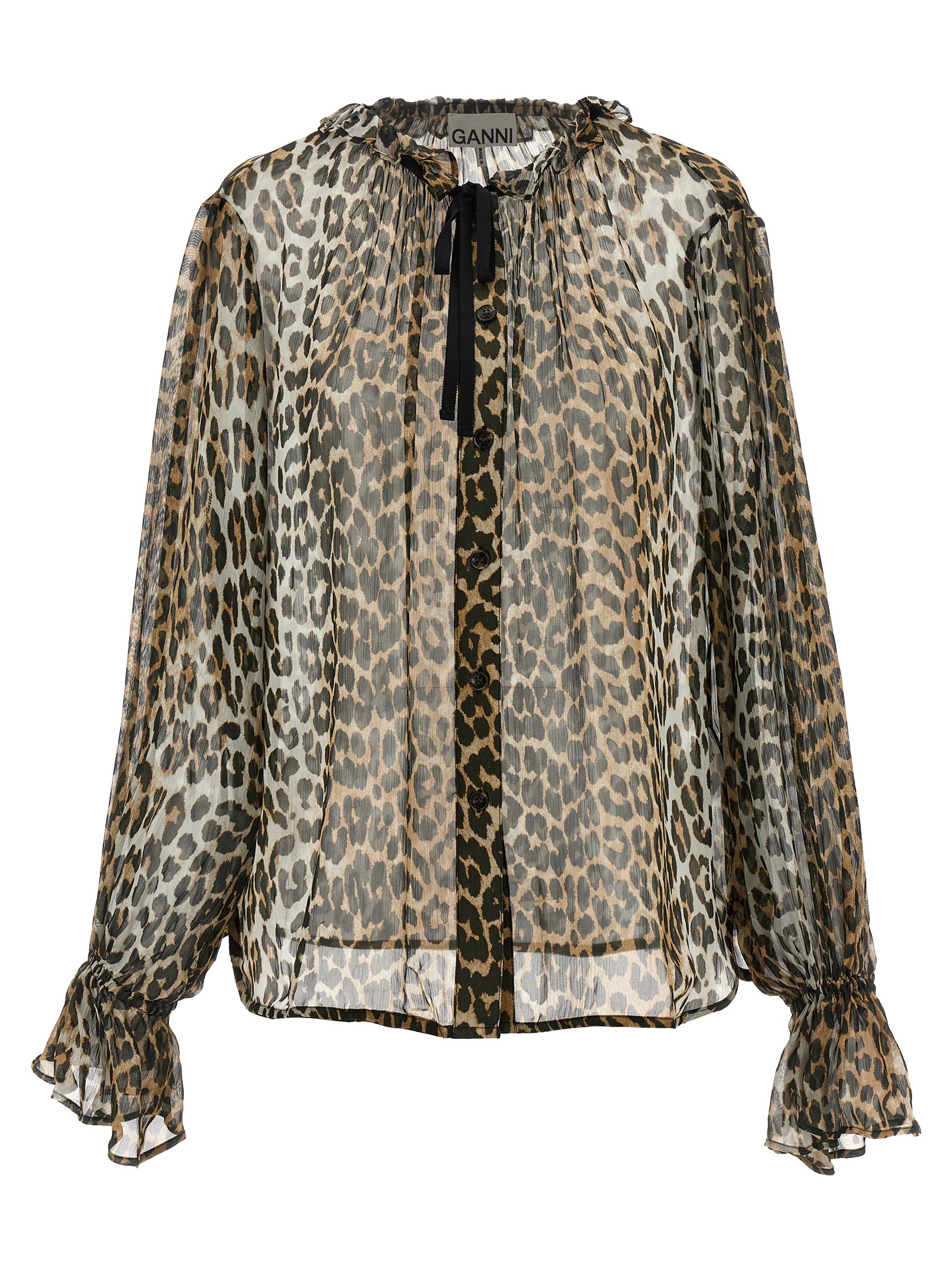 [GANNI] Shirts Long Sleeve FW25 W0570943