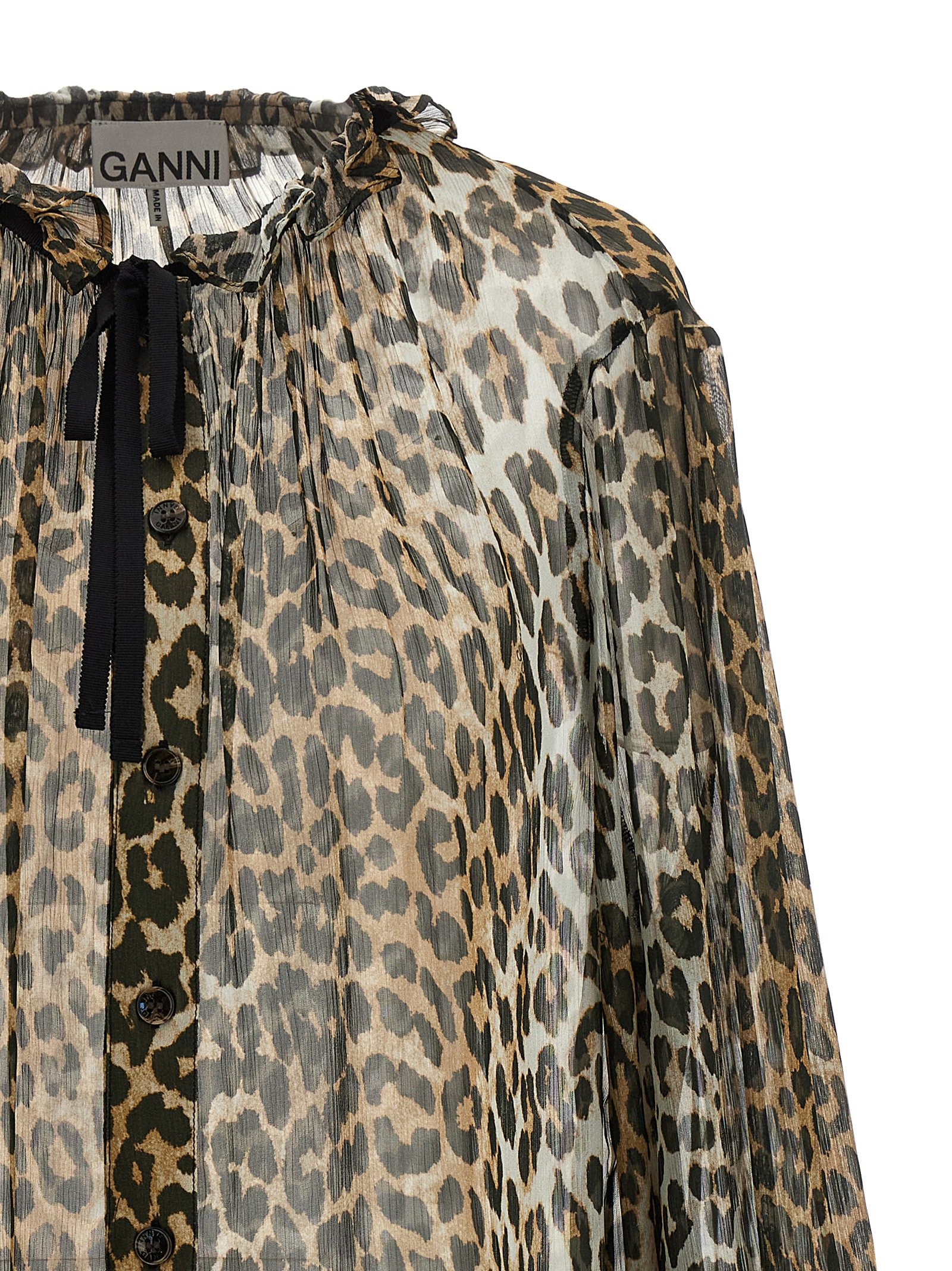 [GANNI] Shirts Long Sleeve FW25 W0570943