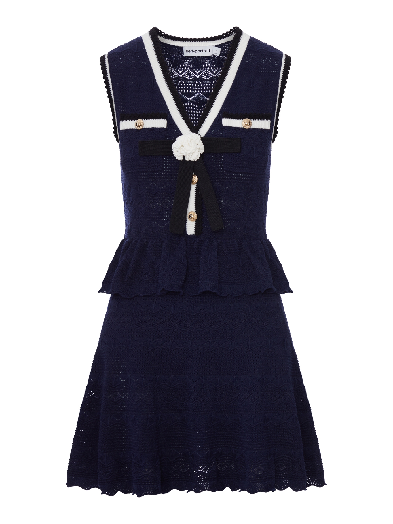 [Self-portrait] Sleeveless dress FW26 PF26075SNNAVY