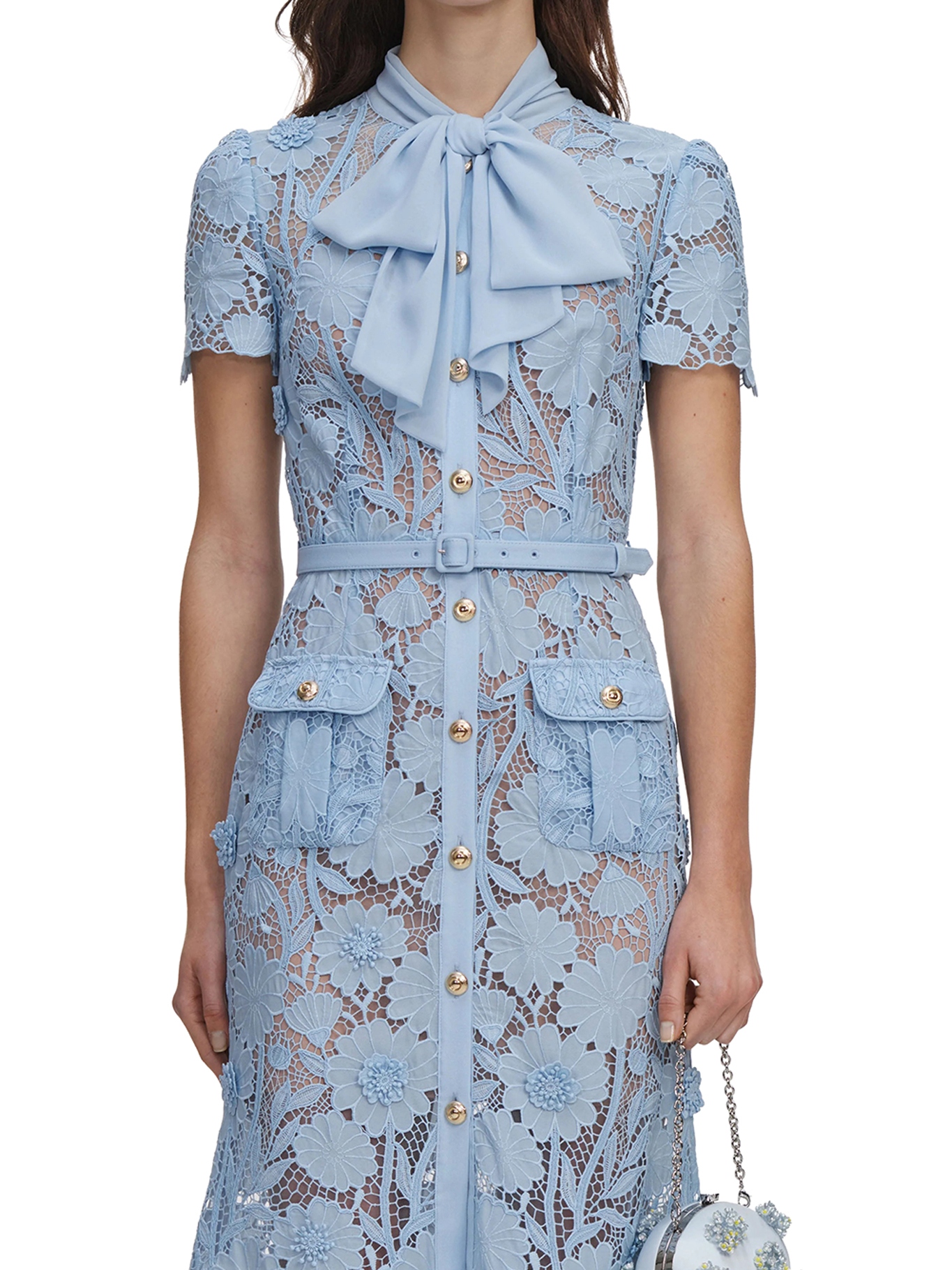 [Self-portrait] Sleeveless dress FW26 PF26111MBLBLUE