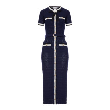 [Self-portrait] Short sleeve dress FW26 PF26072MANNAVY