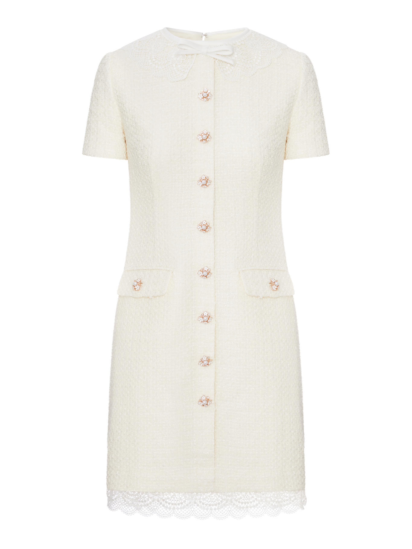 [Self-portrait] Short sleeve dress FW26 PF26002SBCCREAM