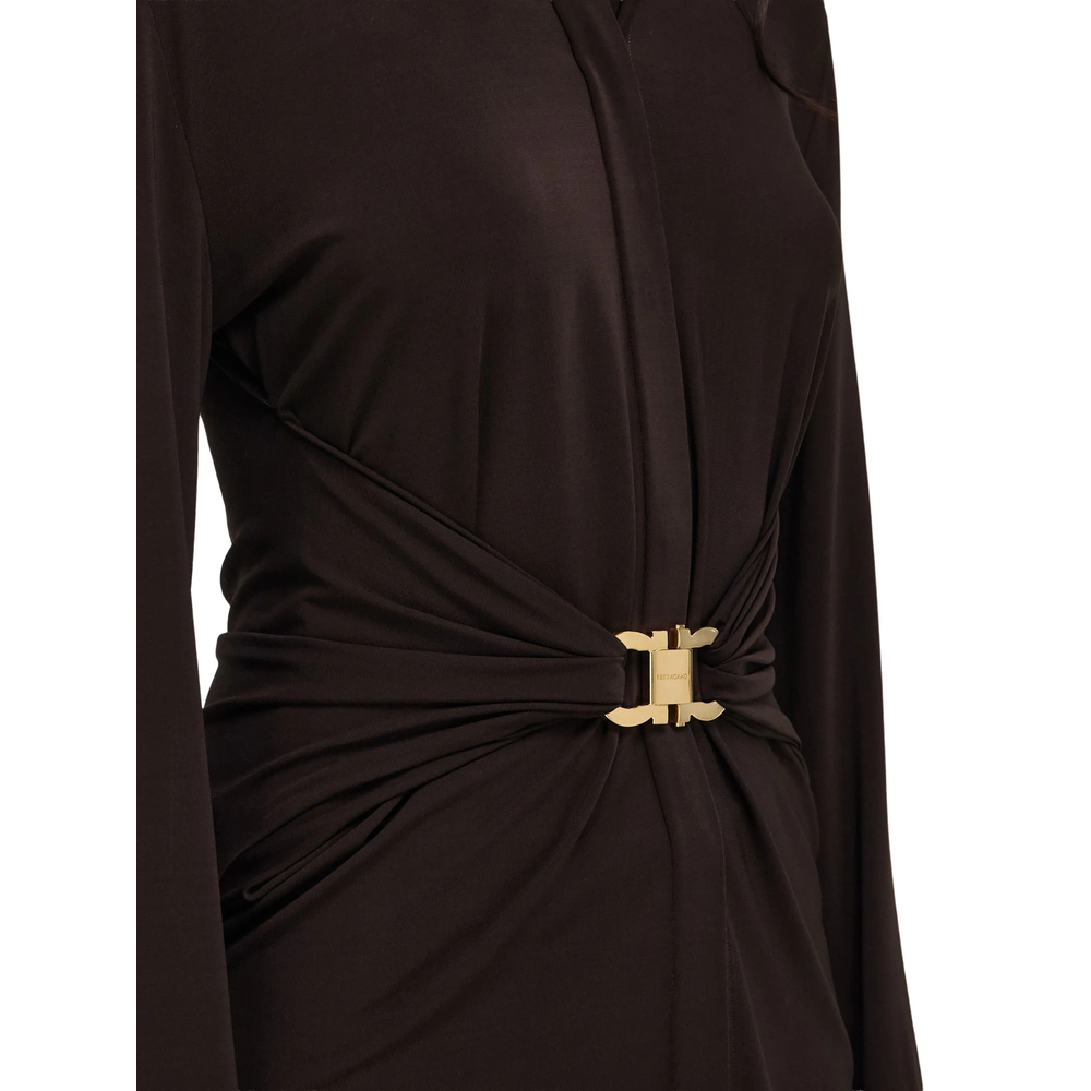 [Ferragamo] Shirts Long Sleeve FW26 13I403 0795858 MARRO