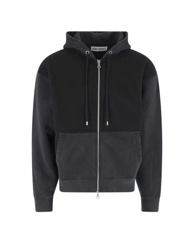 [Our Legacy] Sweatshirt FW25 M2256RPPIGMENT BLACK HEFTY FLEECE