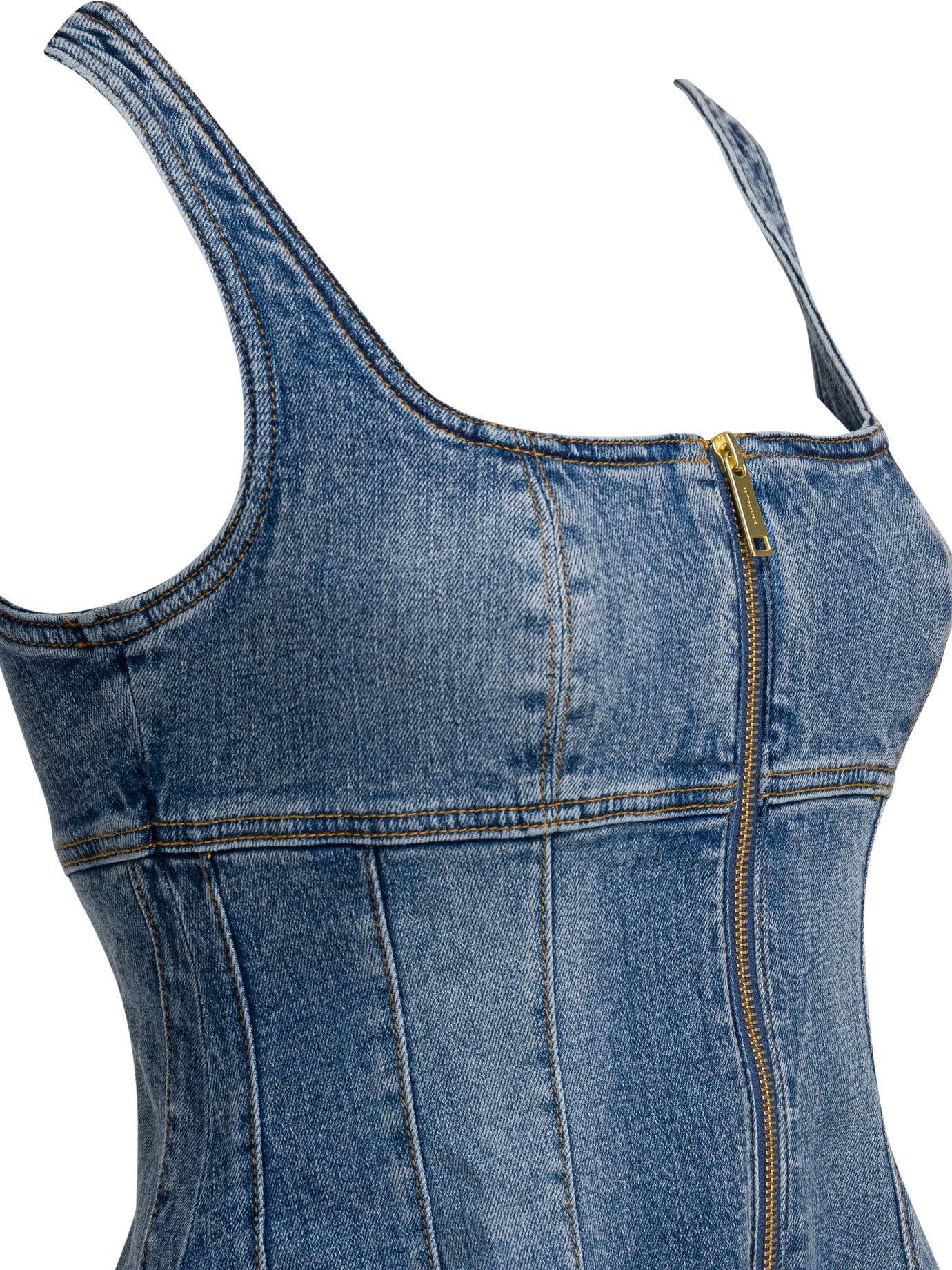 [Self-portrait] Sleeveless dress SS26 RS26-812S-BLBLUE