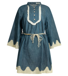[Zimmermann] Long sleeve dress SS26 5624DRS261RAILWAY BLUE
