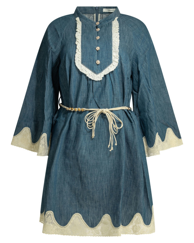 [Zimmermann] Long sleeve dress SS26 5624DRS261RAILWAY BLUE