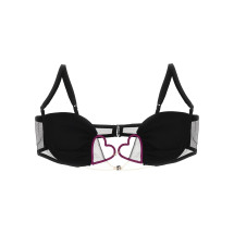 [Nensi Dojaka] Brassiere SS23 NDSS23LIN001BLKFCS