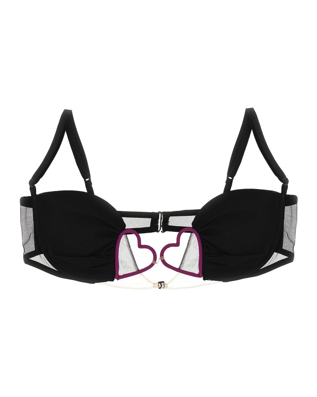 [Nensi Dojaka] Brassiere SS23 NDSS23LIN001BLKFCS
