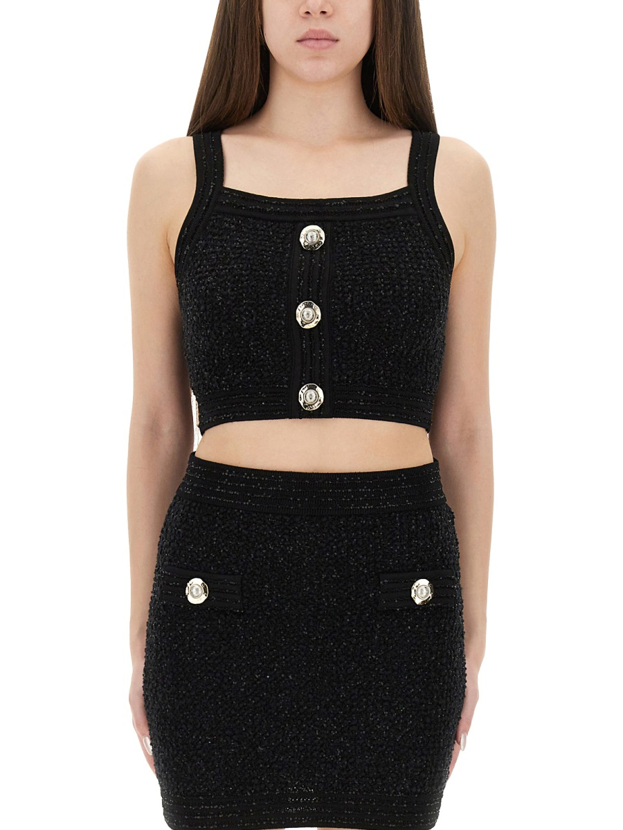[Balmain] Bustier FW25 FF1AB052KI74_0PA