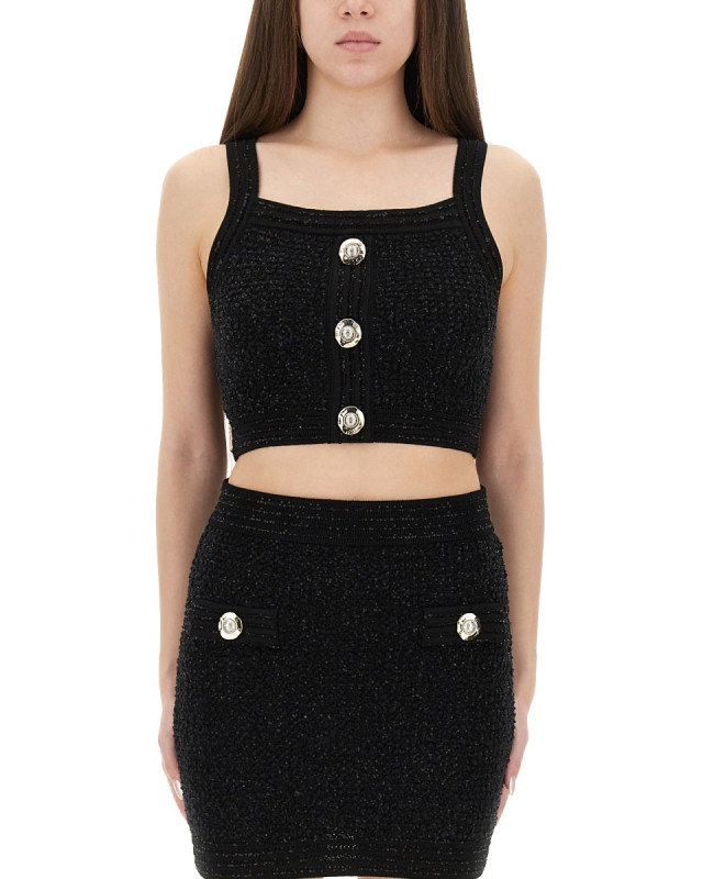 [Balmain] Bustier FW25 FF1AB052KI74_0PA