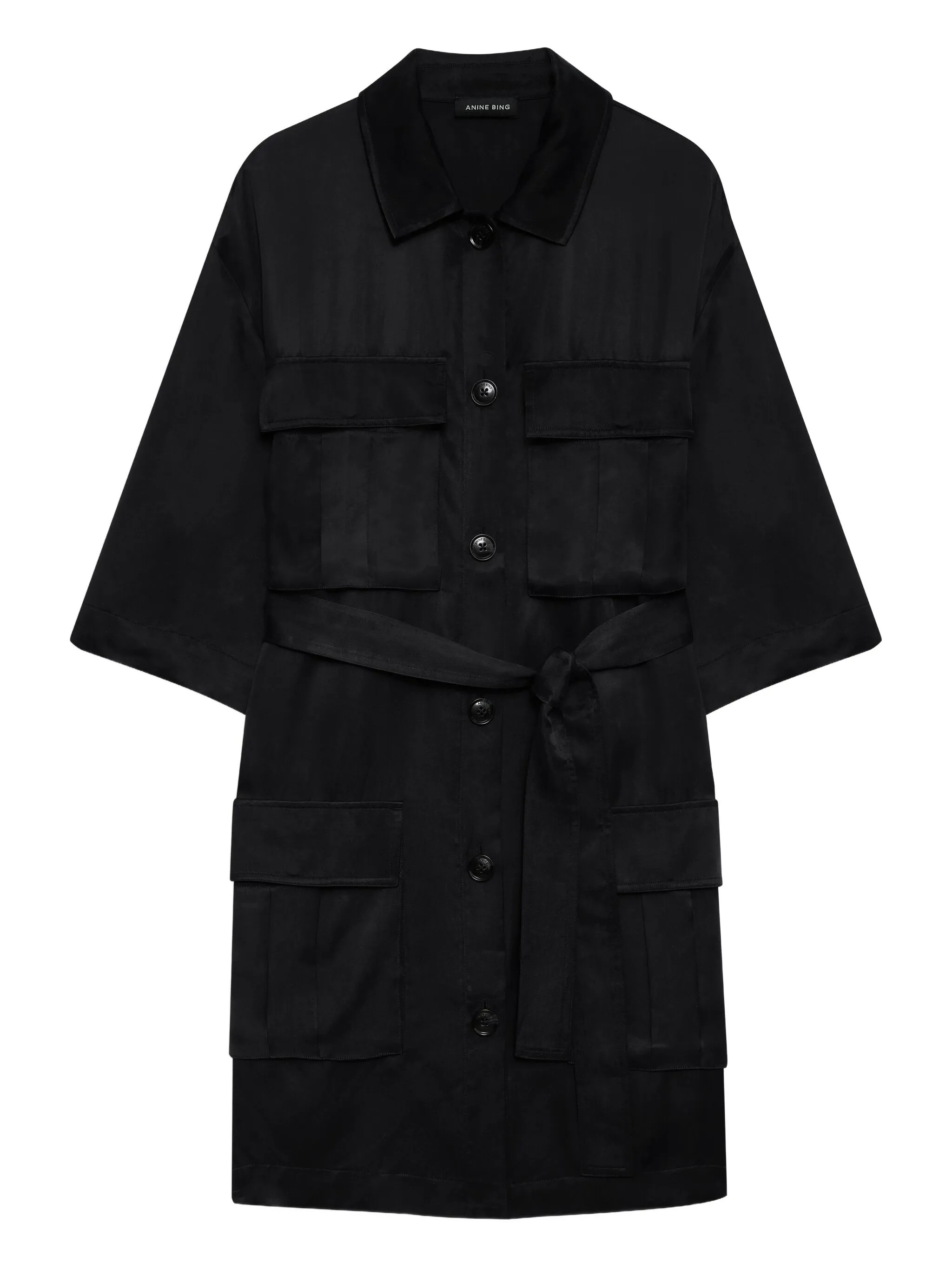 [Anine Bing] Long sleeve dress FW25 A0211045BLK26
