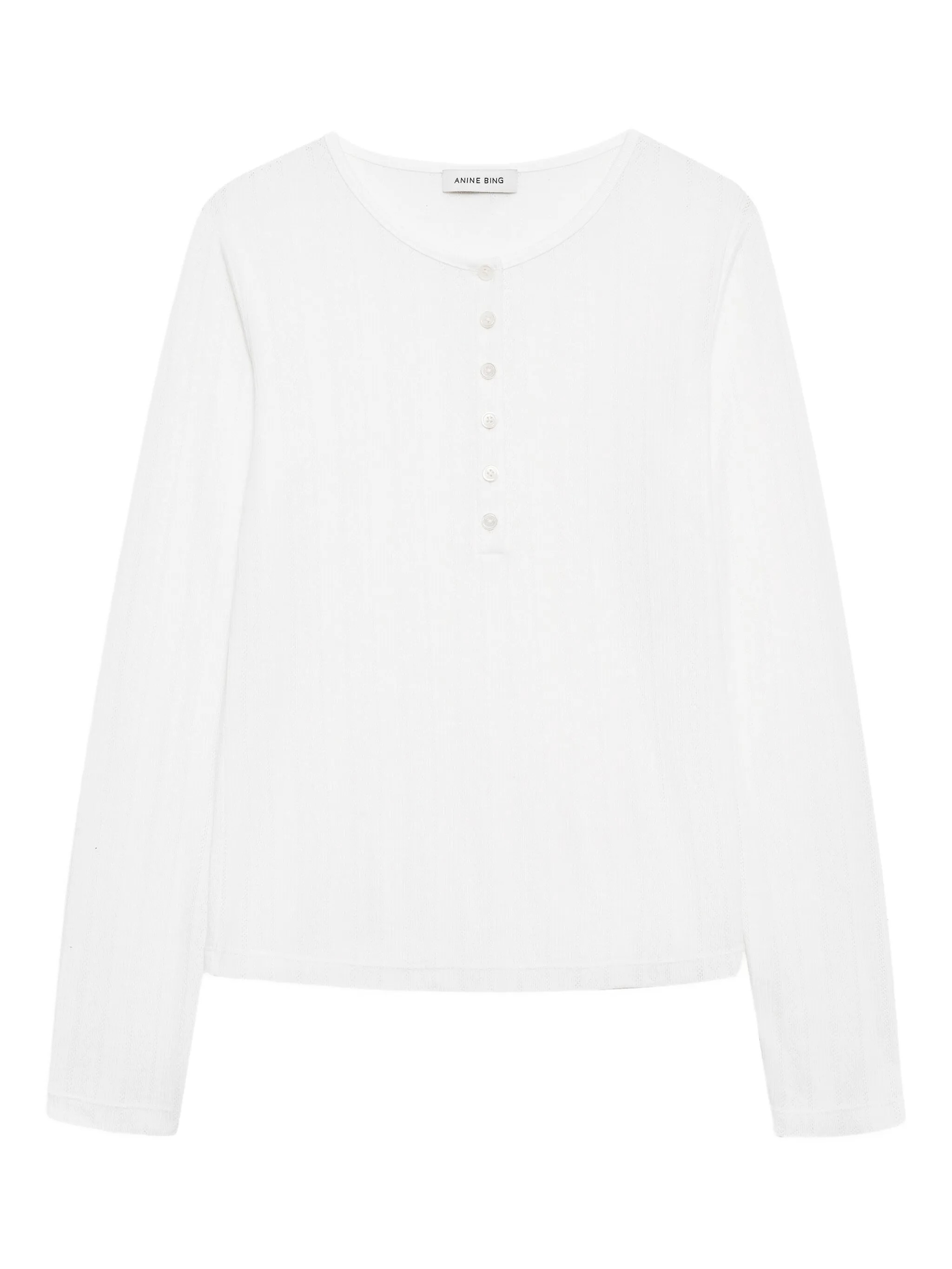 [Anine Bing] T-shirts Long Sleeve FW25 A0811225OFW26