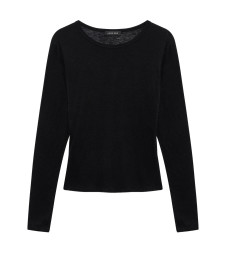 [Anine Bing] T-shirts Long Sleeve FW25 A0811501BLK26