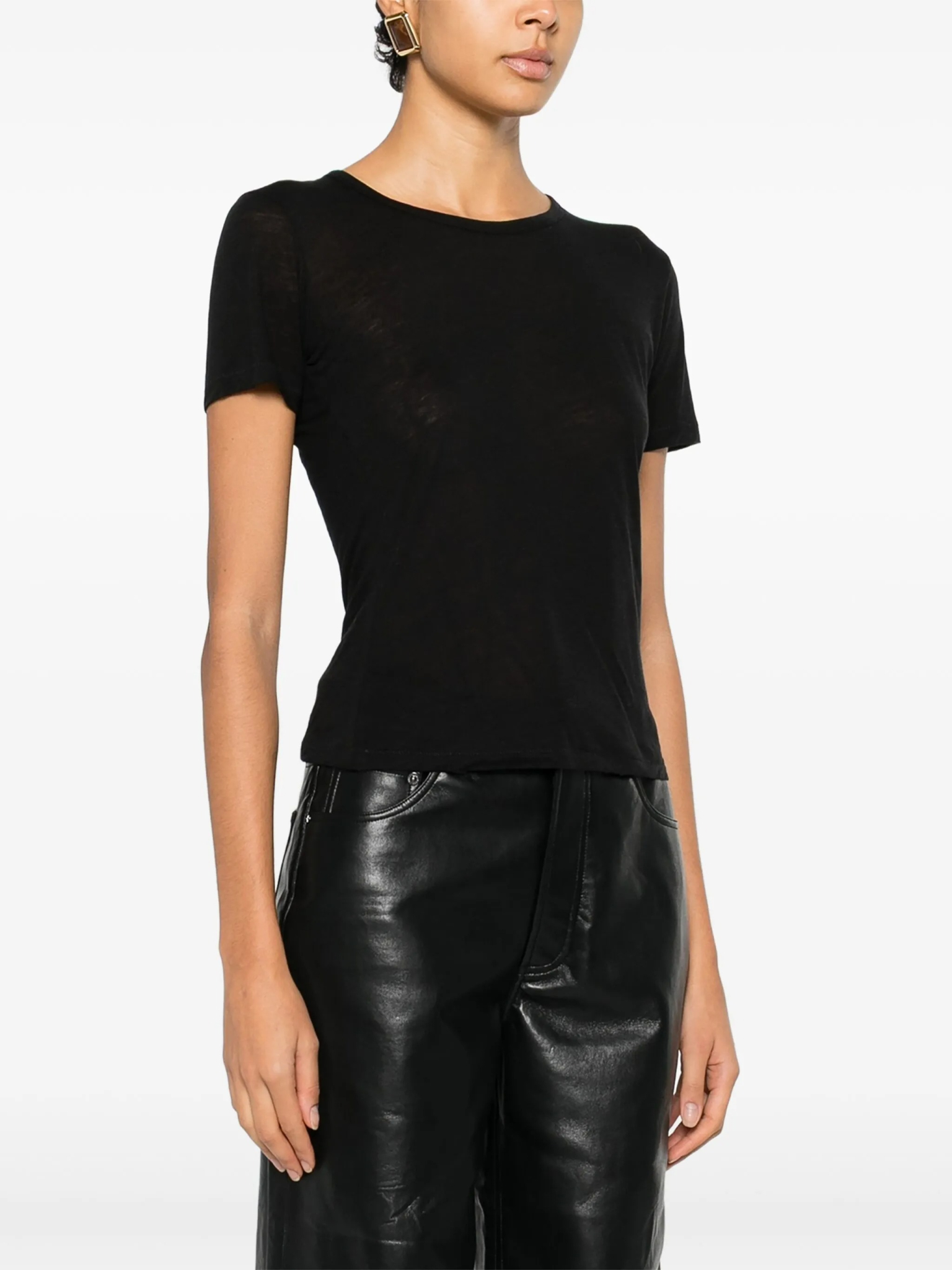 [Anine Bing] T-shirts Short Sleeve FW25 A0811500BLK26