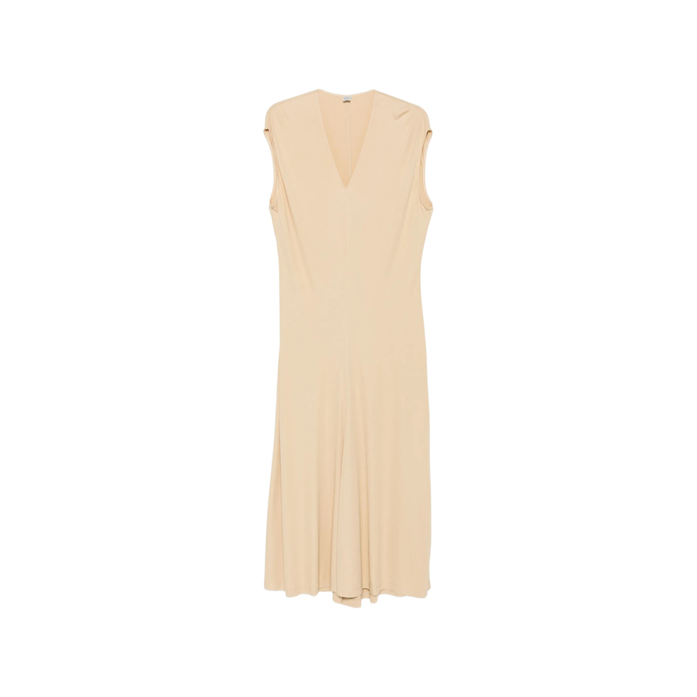 [TOTEME] Sleeveless dress FW26 263-WRD0390 FB0162-378 CHAI