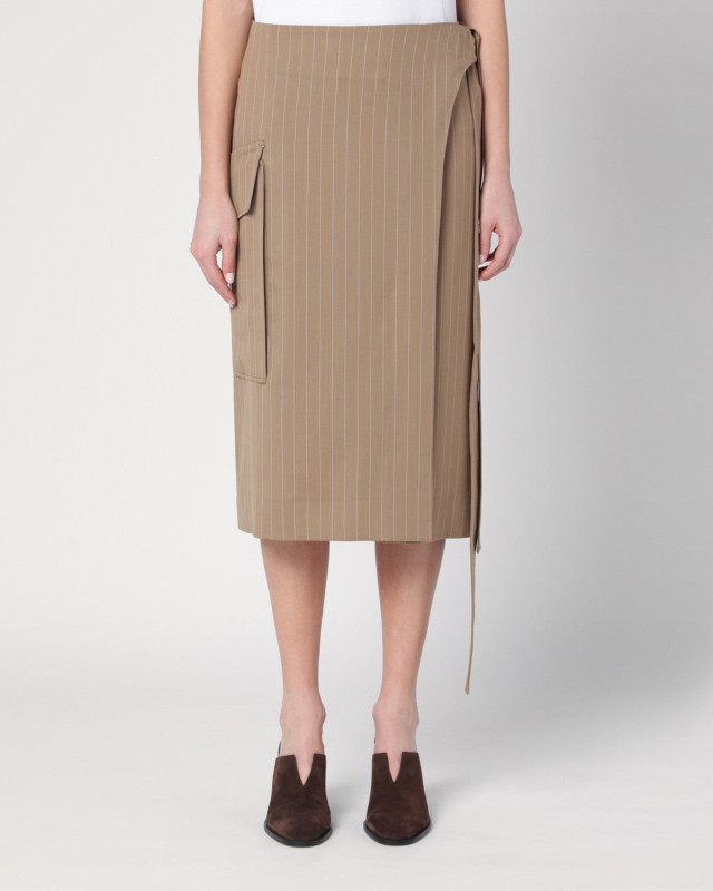 [VICTORIA BECKHAM] Midi skirt SS25 1125WSK006039AWO