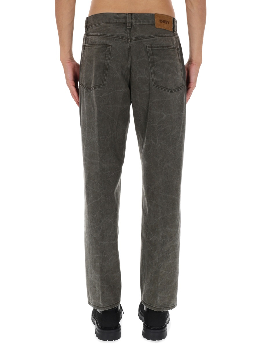 [OBEY] Jeans FW25 142010111_BLACKOLIVEWRINKLEWASH