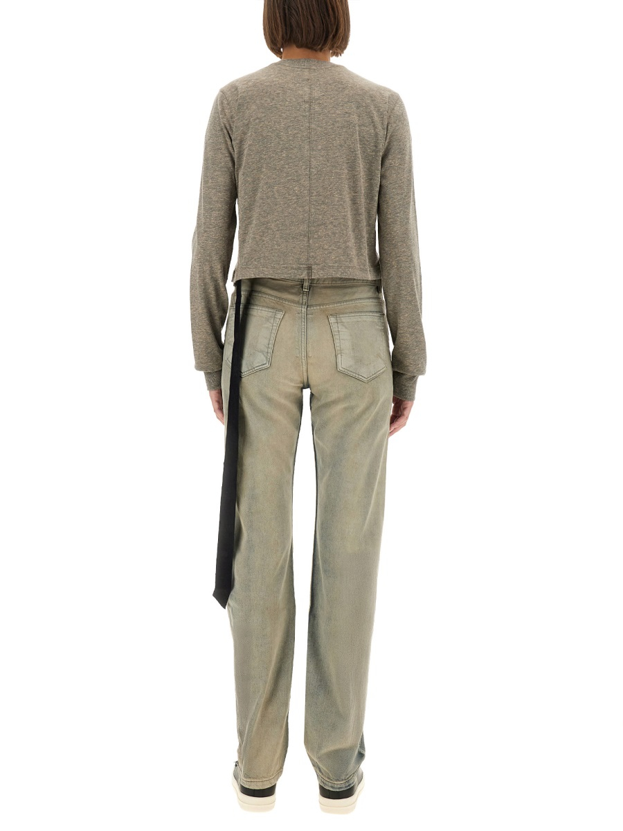 [RICK OWENS DRKSHDW] T-shirts Long Sleeve FW25 DS02E7200_JGM178