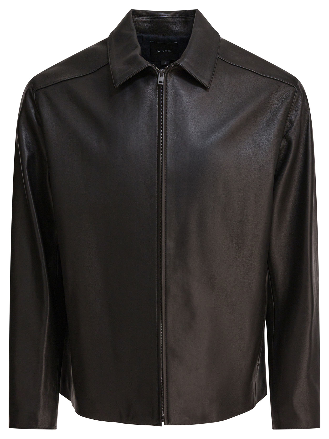 [VINCE] Leather Jacket FW25 M03894016A001BLK