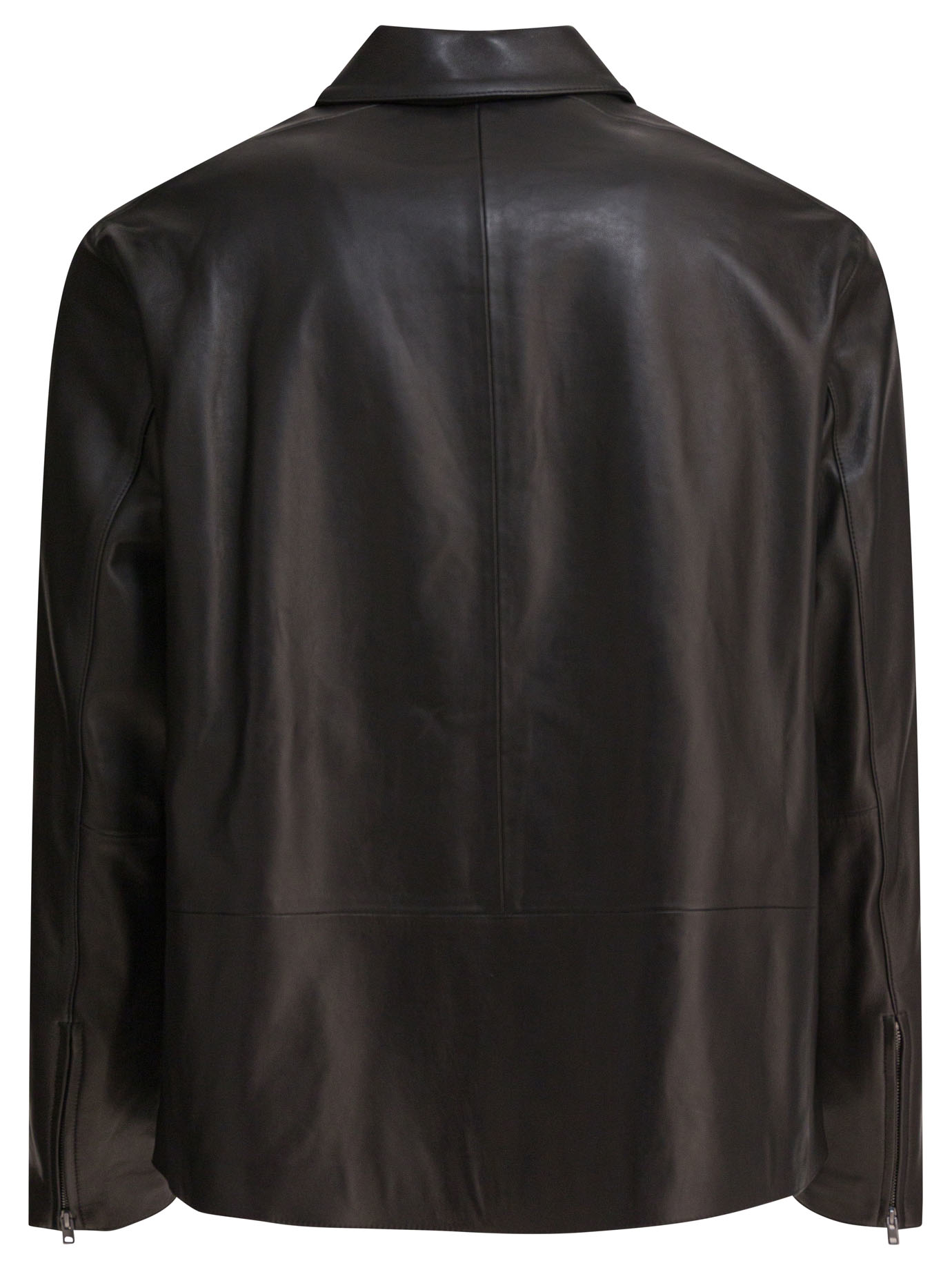 [VINCE] Leather Jacket FW25 M03894016A001BLK