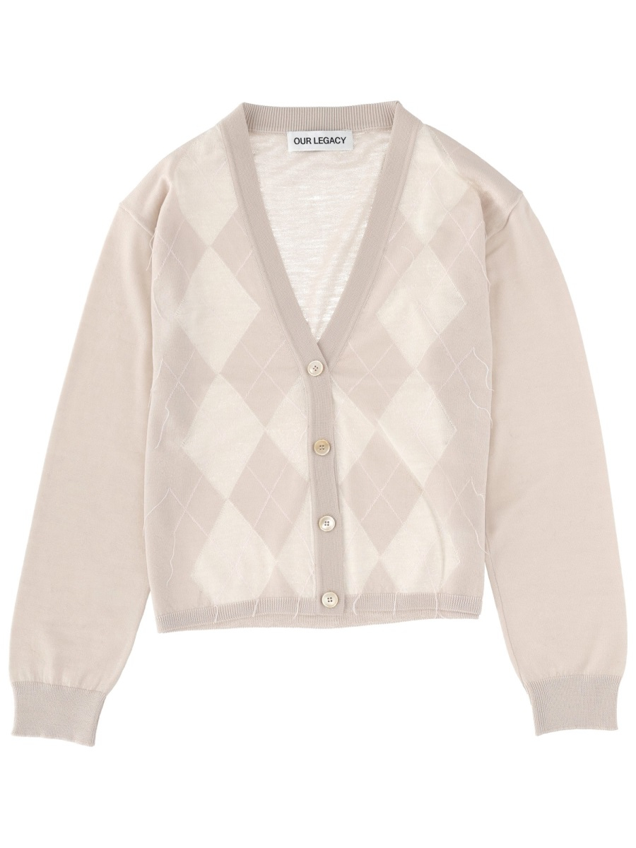 [Our Legacy] Cardigan FW25 W4253IB_BLOSSOMARGYLEFINEWOOL