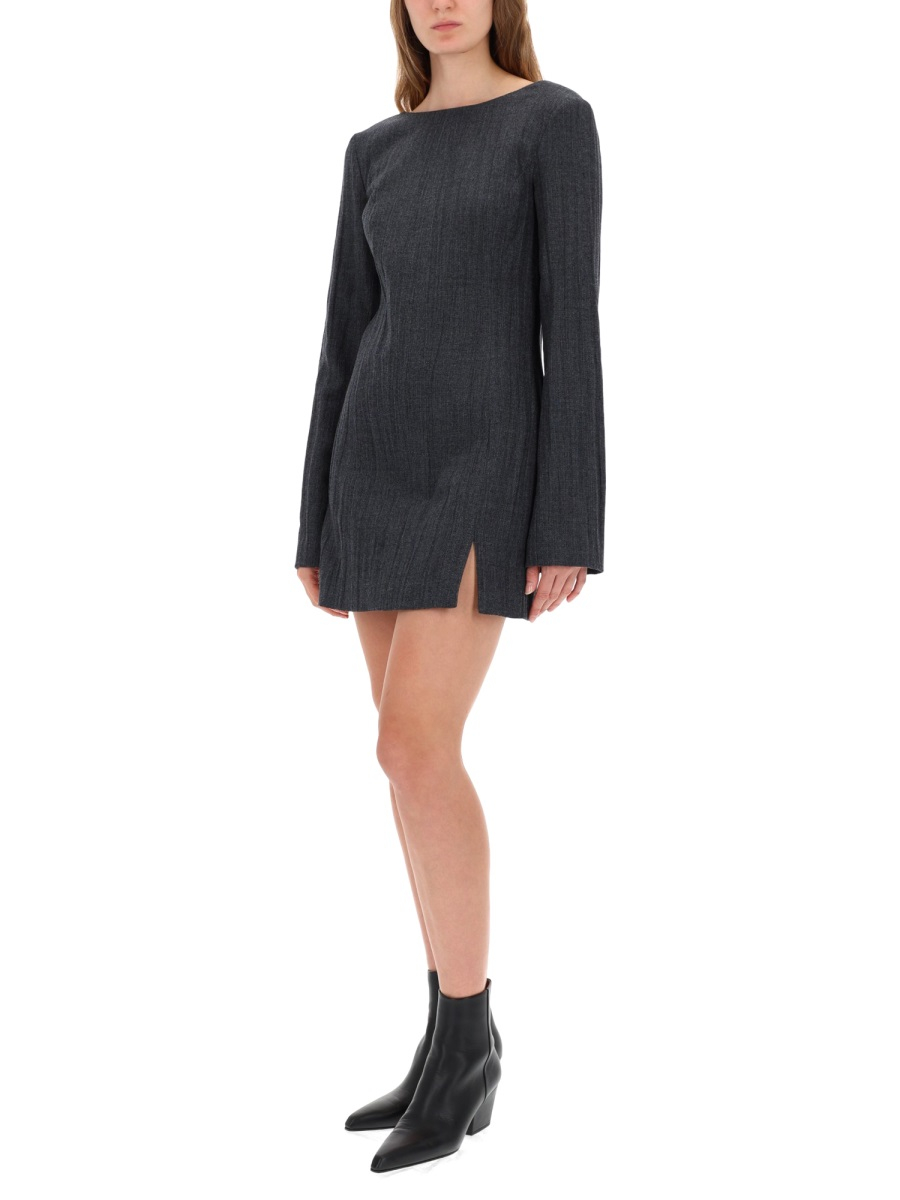 [Our Legacy] Long sleeve dress FW25 W4257FS_STONEGREYPLISSEWOOL
