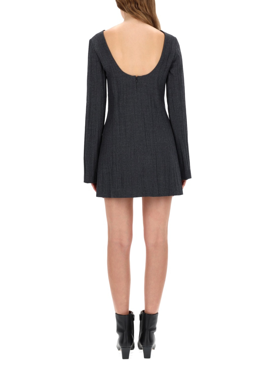 [Our Legacy] Long sleeve dress FW25 W4257FS_STONEGREYPLISSEWOOL