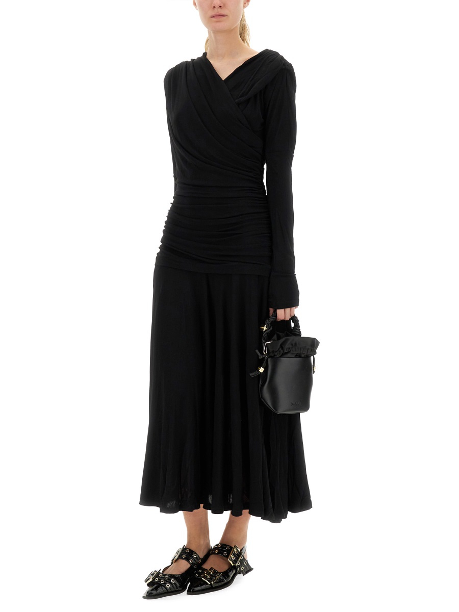 [GANNI] Long sleeve dress FW25 T4213_099