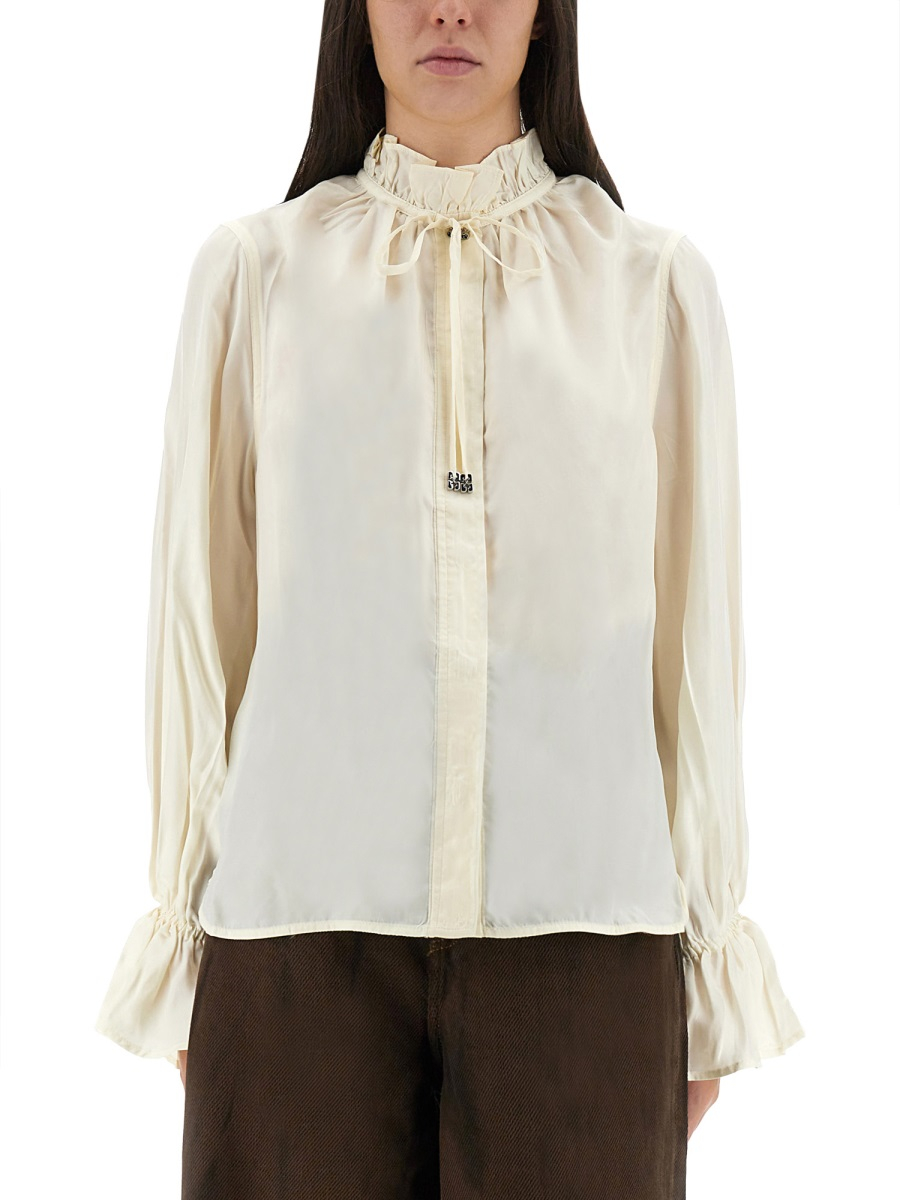 [GANNI] Shirts Long Sleeve FW25 W0928_135