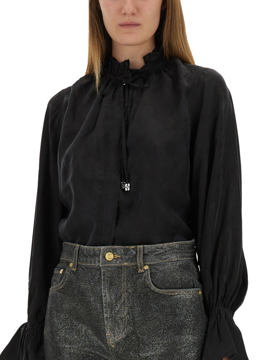 [GANNI] Shirts Long Sleeve FW25 W0856_099