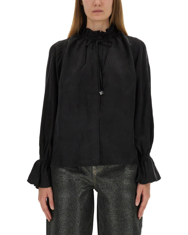 [GANNI] Shirts Long Sleeve FW25 W0856_099