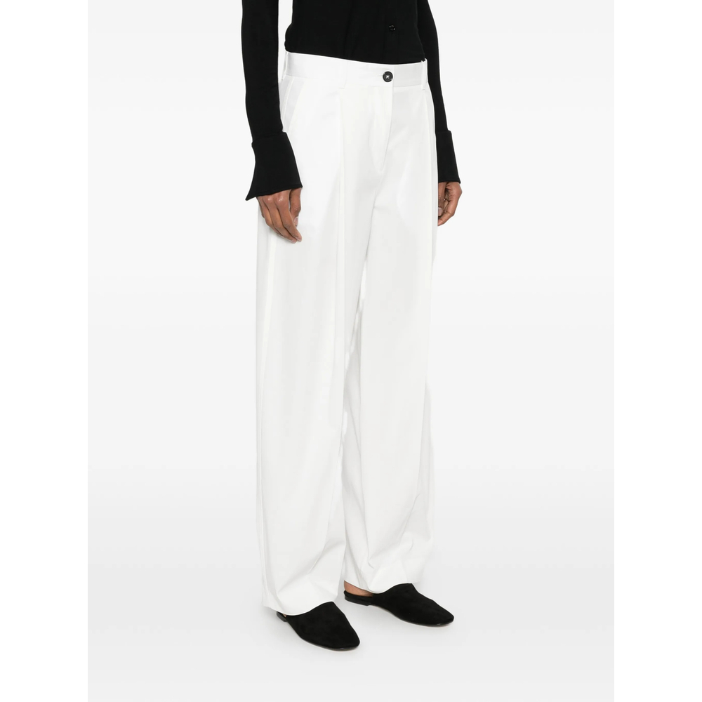 [TOTEME] Trousers FW26 263-WRB0417 FB0490-047 WHITE
