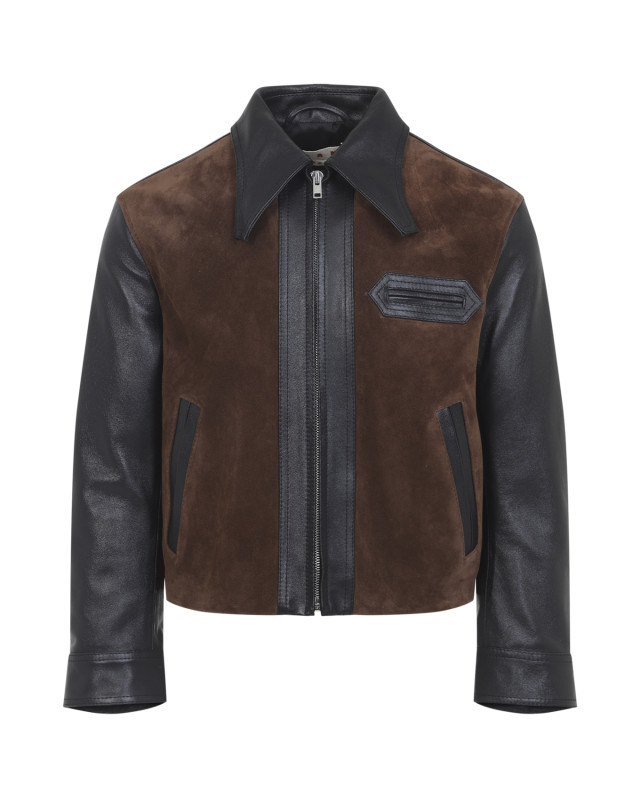[Marni] Leather Jacket FW26 JKMX0414QU.ULV893