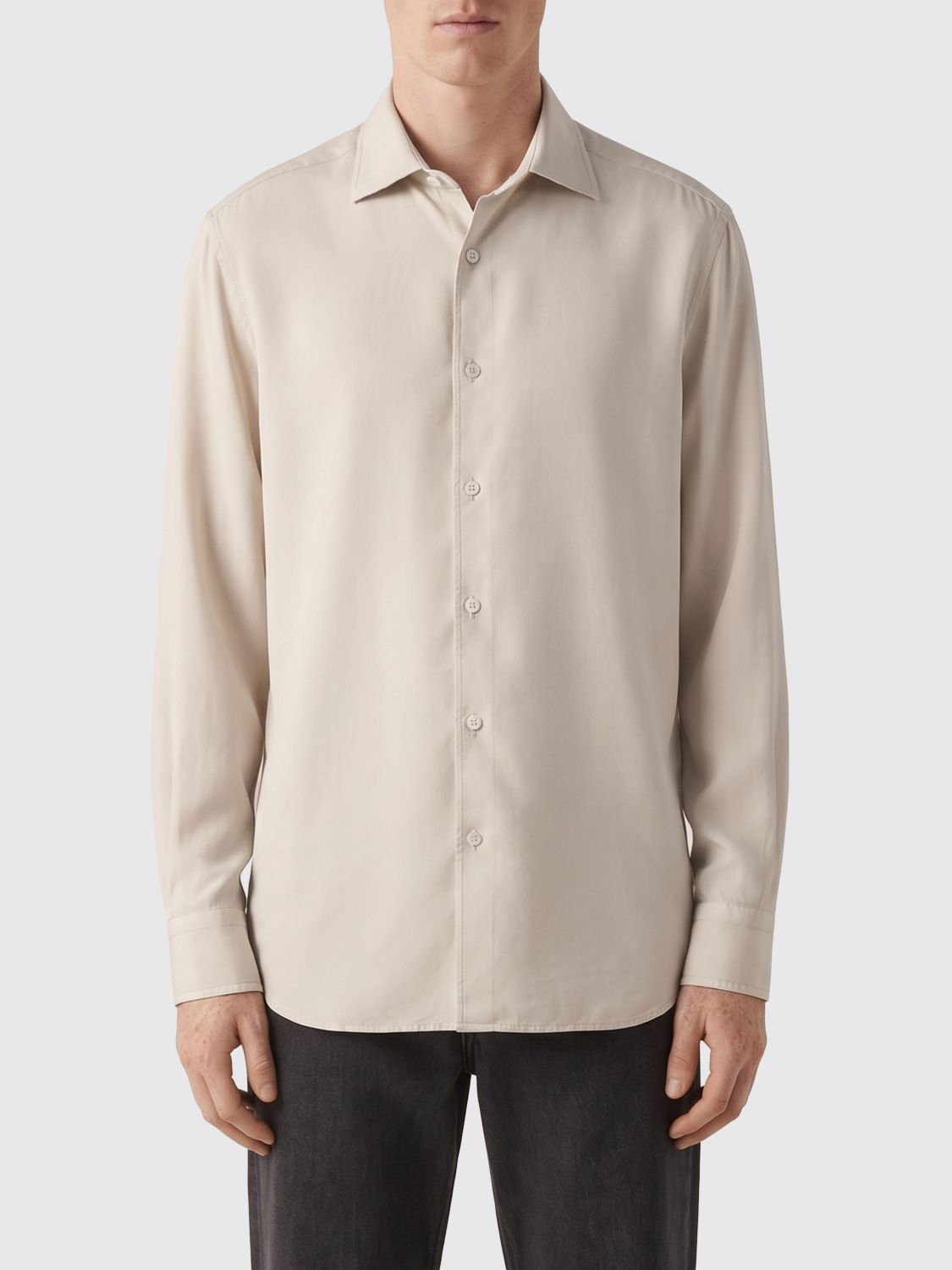 [ZEGNA] Shirts Long Sleeve SS26 UHX42A3SLF5 K01